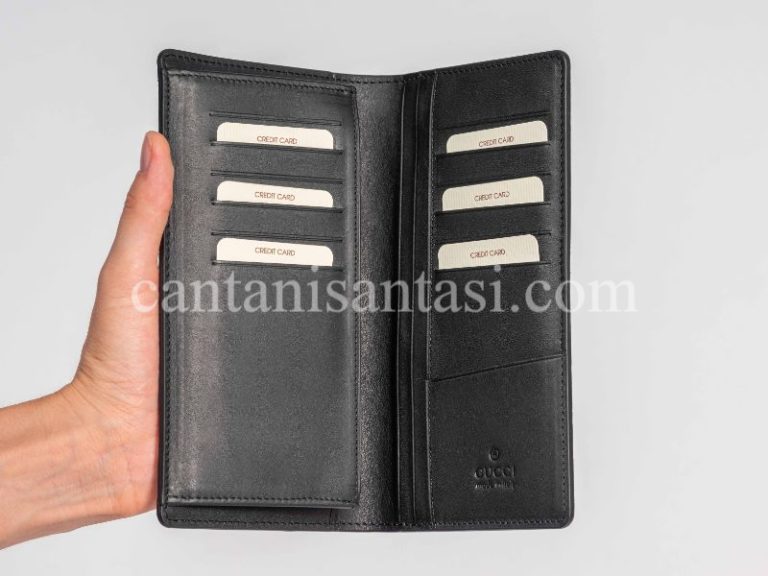 gucci cuzdan erkek cuzdan siyah gg logo kabartmali desen