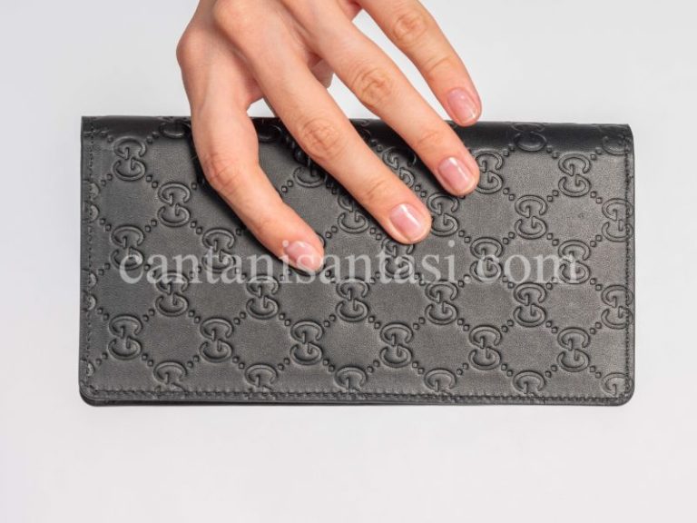 gucci cuzdan erkek cuzdan siyah gg logo kabartmali desen