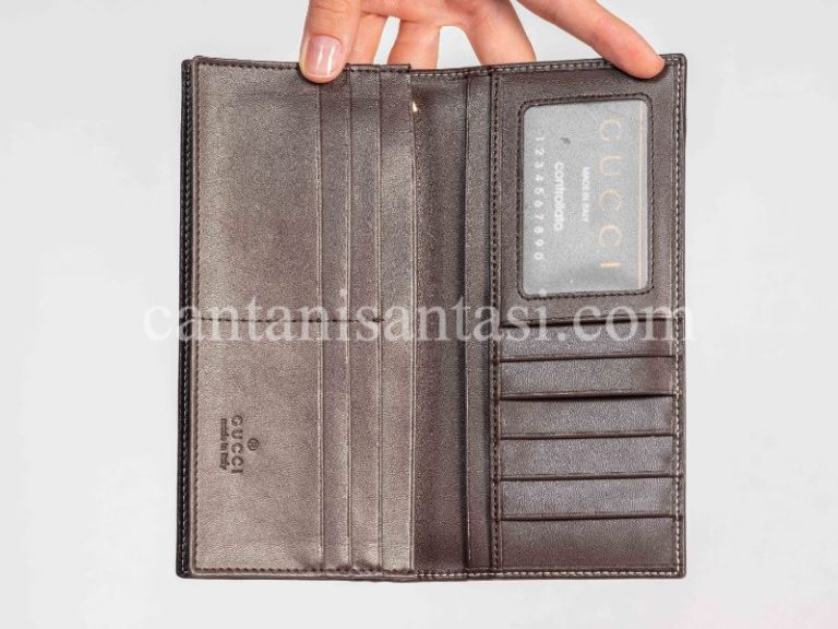 gucci cuzdan erkek kahve classic desen