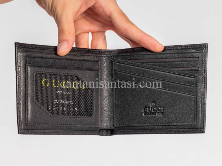 gucci cuzdan erkek siyah gg logo kabartmali desen