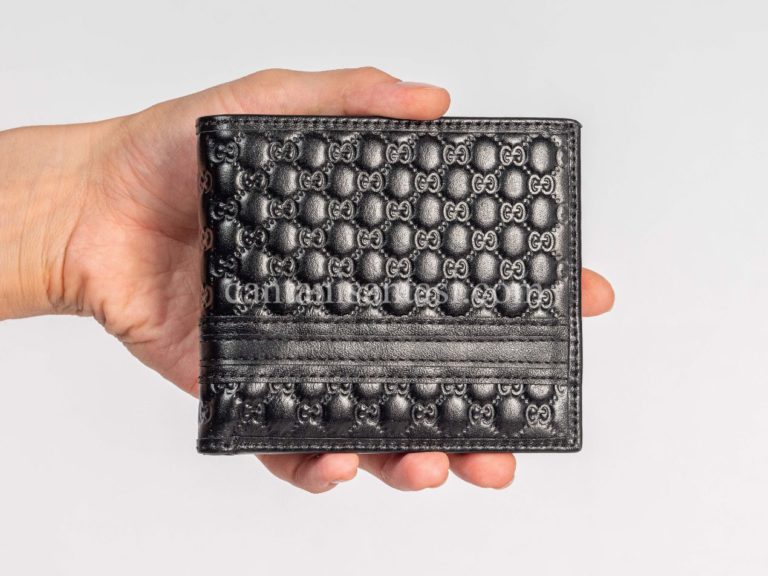 gucci cuzdan erkek siyah logo kabartmali desen