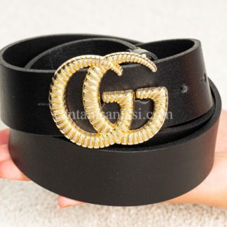 gucci kemer gold cizgili toka siyah 4cm