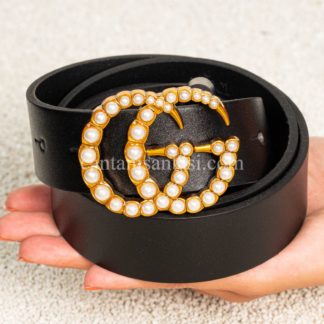 gucci kemer incili toka siyah 4cm