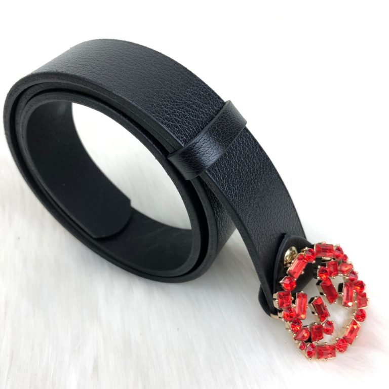 gucci kemer siyah kirmizi tasli toka 4cm