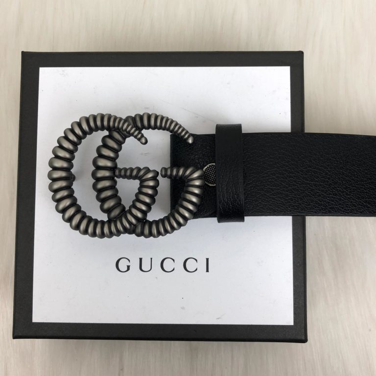 gucci kemer siyah silver mat antik cizgili toka 4cm