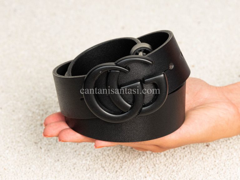 gucci kemer unisex siyah gg toka 4cm