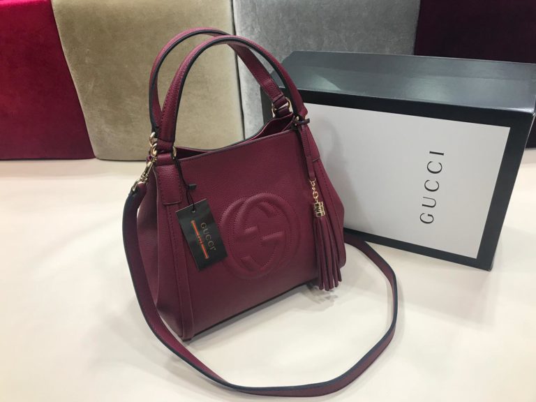 gucci suni deri canta cift sapli buyuk boy bordo