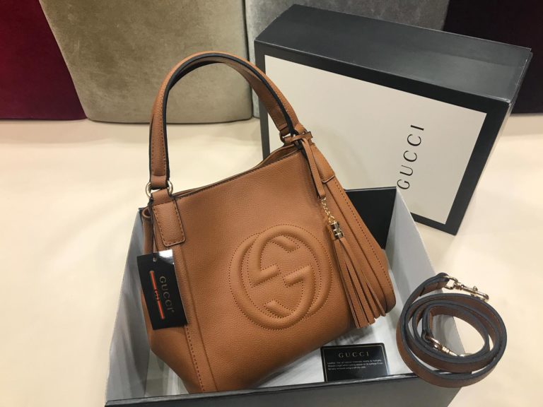 gucci suni deri canta cift sapli buyuk boy taba