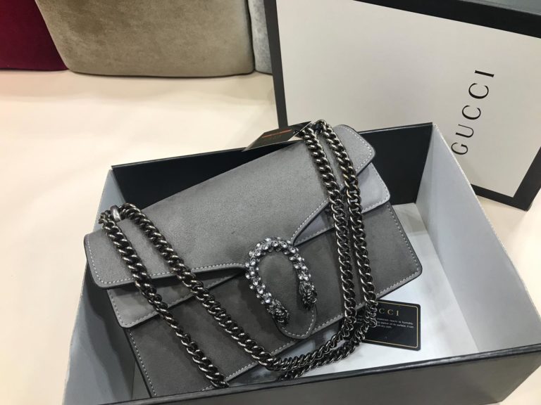 gucci suni deri canta dionysus tasli gri kadife 28x17