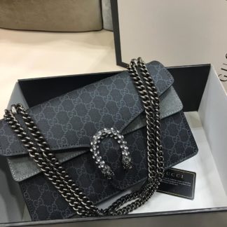 gucci suni deri canta dionysus tasli siyah gri baskili 28x17