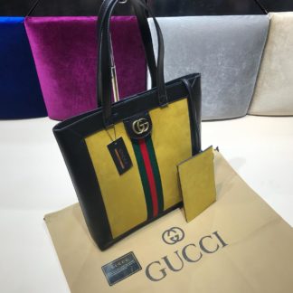 gucci suni deri canta shopping sari 37x35