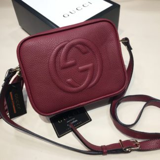 gucci suni deri canta soho capraz bordo 22x17