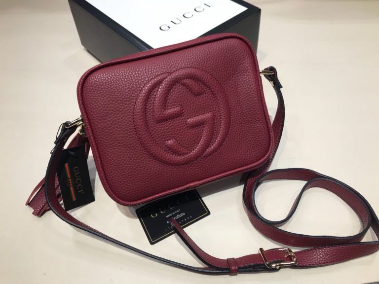 gucci suni deri canta soho capraz bordo 22x17