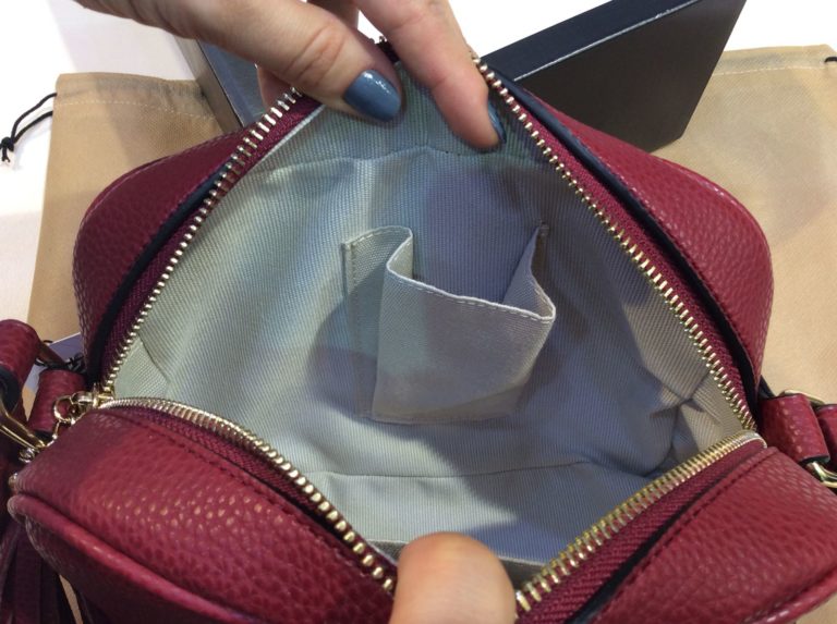 gucci suni deri canta soho capraz bordo 22x17
