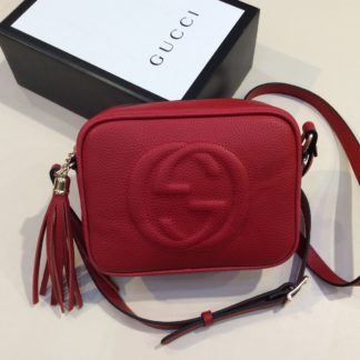 gucci suni deri canta soho capraz kirmizi 22x17