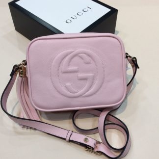gucci suni deri canta soho capraz pudra pembe 22x17