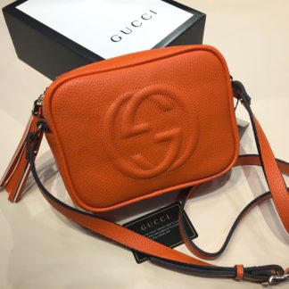 gucci suni deri canta soho capraz turuncu 22x17