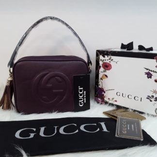 gucci suni deri canta soho cift fermuarli cift askili bordo 23x17