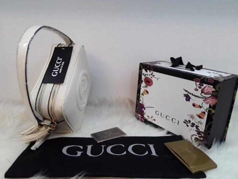 gucci suni deri canta soho cift fermuarli cift askili krem 23x17