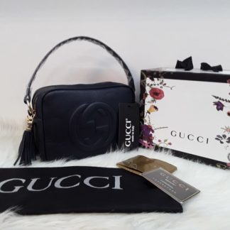 gucci suni deri canta soho cift fermuarli cift askili lacivert 23x17