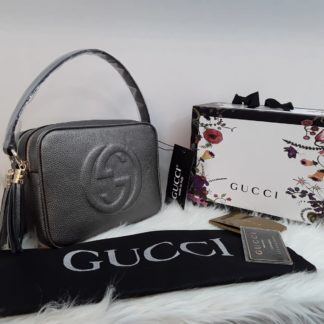 gucci suni deri canta soho cift fermuarli cift askili silver 23x17
