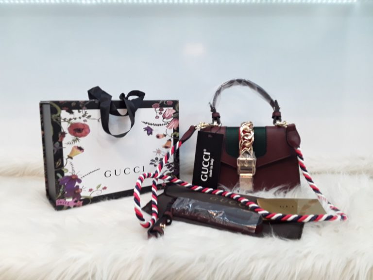 gucci suni deri canta sylvie mini boy cift askili bordo 20x14