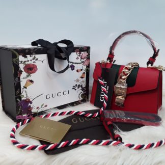 gucci suni deri canta sylvie mini boy cift askili kirmizi 20x14