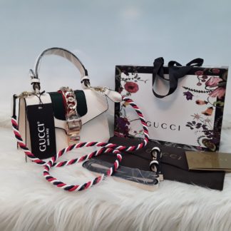 gucci suni deri canta sylvie mini boy cift askili krem 20x14