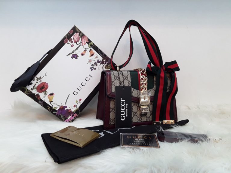 gucci suni deri canta sylvie orta boy cift askili bordo 26x17