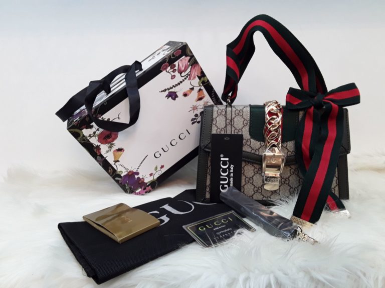 gucci suni deri canta sylvie orta boy cift askili siyah 26x17