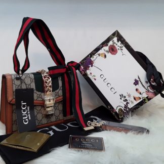gucci suni deri canta sylvie orta boy cift askili taba 26x17