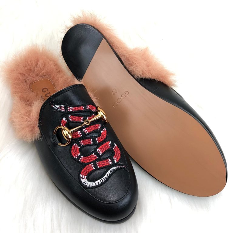gucci terlik princetown yilanli kutu