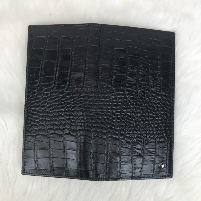 mont blanc cuzdan erkek westside long yilan desenli siyah 19x10