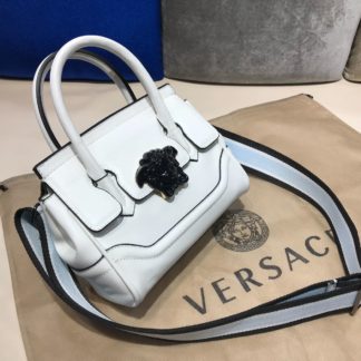 versace canta suni deri palazzo mini boyut capraz askili krem 22x19