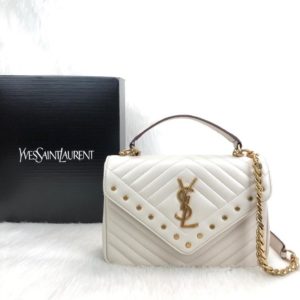 ysl Saint Laurent canta medium collage beyaz 24x17