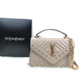 ysl Saint Laurent canta medium collage krem 24x17