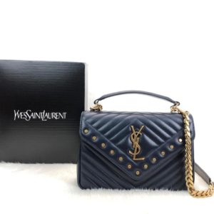 ysl Saint Laurent canta medium collage lacivert 24x17