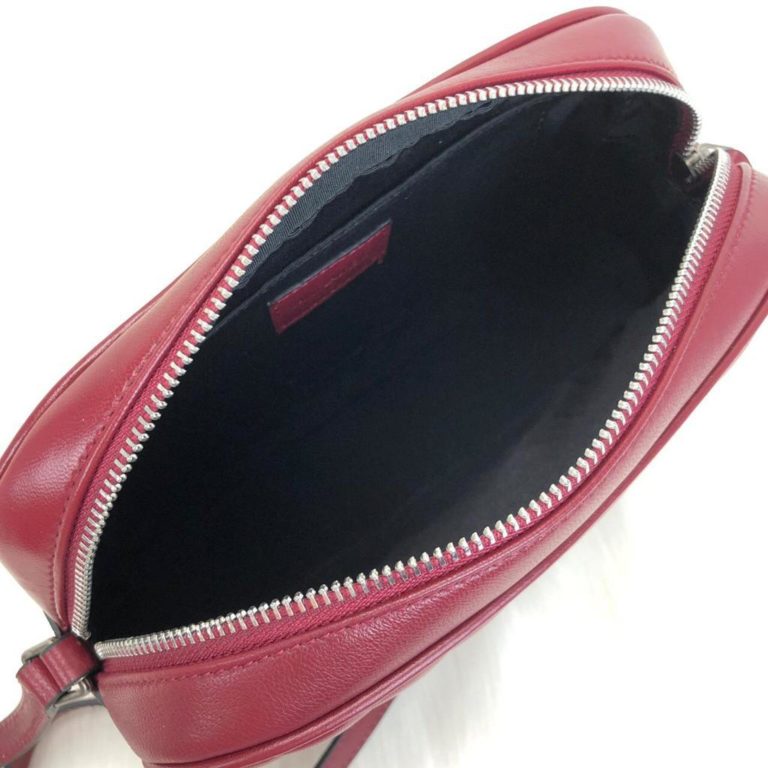 ysl saint laurent canta Lou postaci cantasi bordo silver 23x16cm