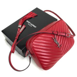 ysl saint laurent canta Lou postaci cantasi kirmizi silver 23x16cm