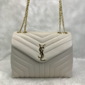 ysl saint laurent canta lou lou buyuk boy gold krem 35x25