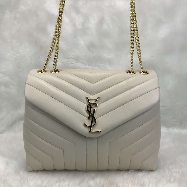 ysl saint laurent canta lou lou buyuk boy gold krem 35x25