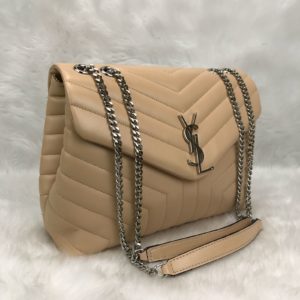 ysl saint laurent canta lou lou buyuk boy silver camel 35x25