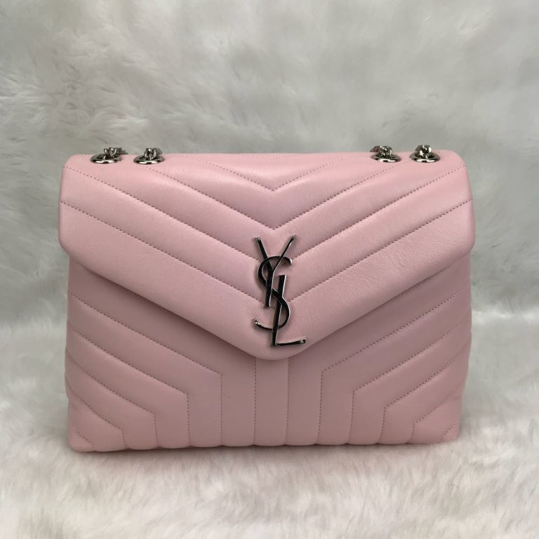 ysl saint laurent canta lou lou buyuk boy silver pembe 35x25