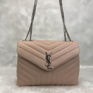 ysl saint laurent canta lou lou buyuk boy silver pudra pembe 35x25