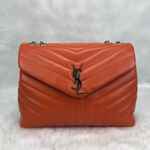 ysl saint laurent canta lou lou buyuk boy silver turuncu 35x25