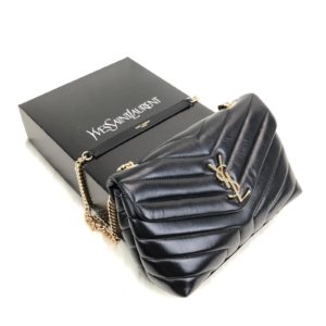 ysl saint laurent canta lou lou siyah gold 28x19