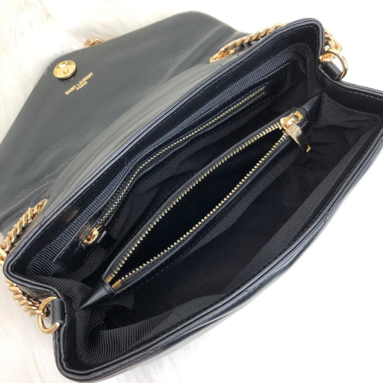 ysl saint laurent canta lou lou siyah gold 28x19