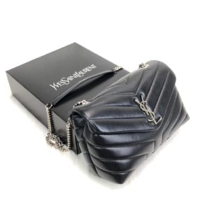 ysl saint laurent canta lou lou siyah silver 28x19