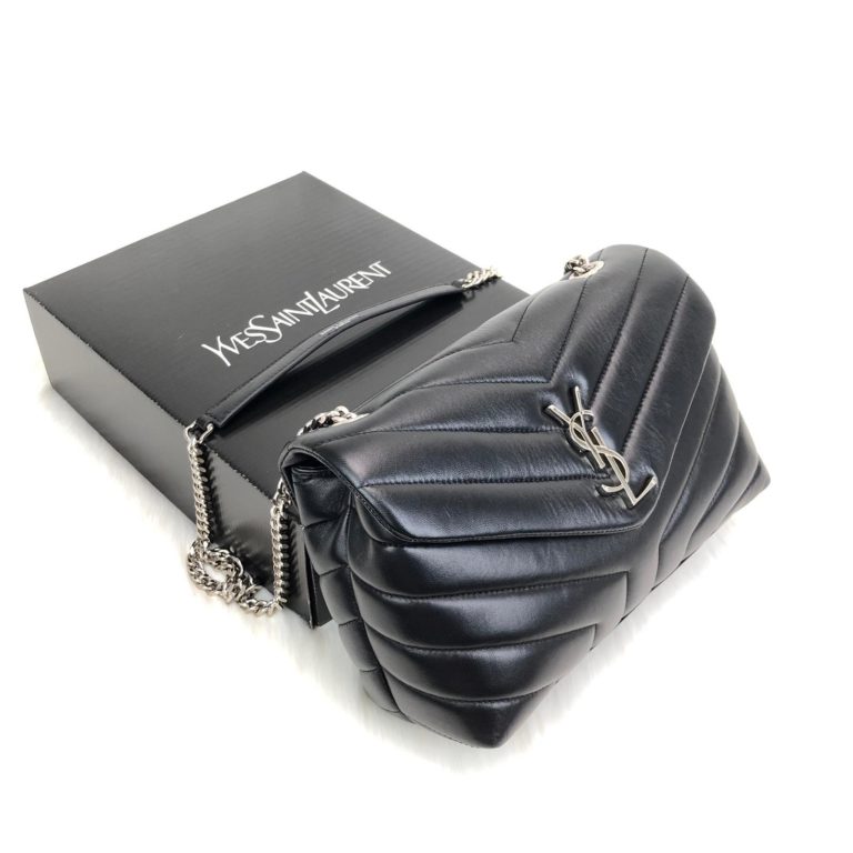 ysl saint laurent canta lou lou siyah silver 28x19