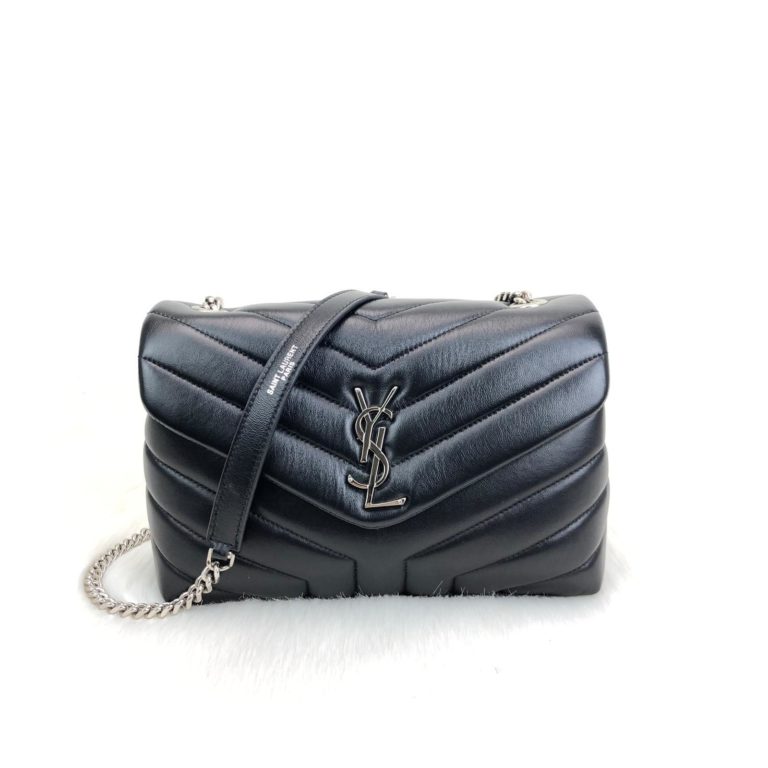 ysl saint laurent canta lou lou siyah silver 28x19